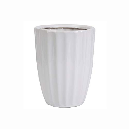 Macetas blancas grandes, diseño minimalista para plantas medianas al aire libre, contenedor rústico, decoración del hogar, suculentas, decoración de jardín, maceta elegante