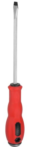 QUARKZMAN Destornillador De Paso SL6 X 150mm Acero S2 De Alto Par Magnético Con Punta Plana Y Capucha De Golpe Para Apretar Cincelar Y Aflojar