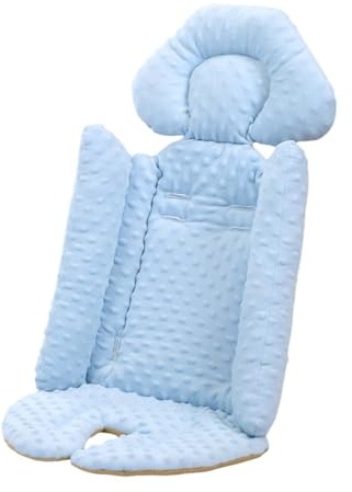 kesurpae Colchón para carrito de bebé, grueso, suave y transpirable, ideal para todas las estaciones. Acolchado suave y transpirable para cochecitos de bebé, Azul, 41 x 84 cm