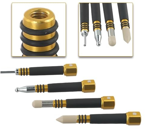 Vibsky Set di strumenti di riparazione auto combinati, 12 cm, martello in gomma metallica 4PCS per carrozzeria