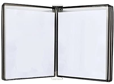 Wandmontierter Aktenhalter, 10 Fächer, Präsentationsmappe für A3-Dokumente, 41 x 29 cm, Grau