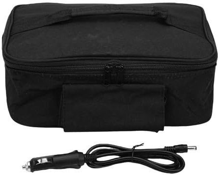 Aramox 12V Scaldavivande Portatile per Auto, Borsa Pranzo Elettrica Riscaldata, Borsa Termica Isolata per Auto Camion RV, Plug and Play, Riscaldamento Rapido