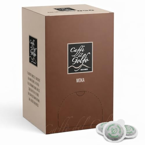 Caffè del Golfo Cialde ESE Compostabili – Miscela Moka Corposa e Decisa – Espresso Stile Napoletano (100 CIALDE)