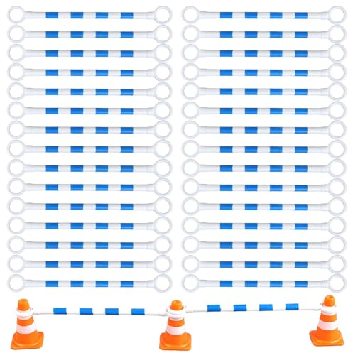 32 PCS Traffic Cones Realistic Depiction of Details Mini Connecting Poles | Recreating Authentic Traffics Scenes Traffic Cone for Micro Landscape Sand Table Street Signs Engineering Road