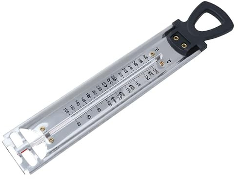 Zerodeko Thermomètre à Bonbons Suspendu 2pcs en Pvc Double Échelle pour Mesurer Température Confiture, Sucre et Friture, Cuisine Familiale