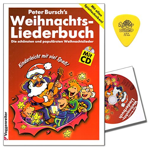 Peter Bursch's Weihnachtsliederbuch mit CD, Plek - die schönsten und populärsten Weihnachtslieder mit allen Spieltechniken - leichte Anschlag- und Zupftechnik - 9783802403033