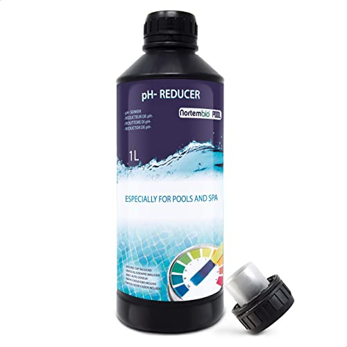 Nortembio pH Minus Liquido 1L Piscina Riduttore e Regolatore pH Acqua, Abbassa pH Piscina Rapidamente, pH Down Piscina e Spa, Compatibile con Cloro e Sistema a Sale + eBook Gratuito