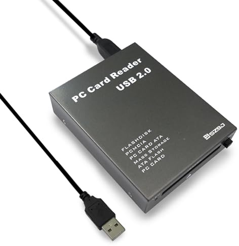 SZBJ USB 2.0 Interface PCMCIA Card Reader, Read Flashdisk, PCMCIA, PC Card ATA,Mass Storage ATA Flash,PC Card Interno Adaptador y Tarjeta de Red