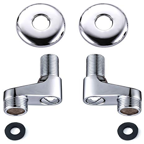 Aolemi 3-3/8 Inch Wall Mount Adapter Claw Foot Bathtub Faucet Adjustable Swing Arms Eccentric Screw Polish Chrome 2 Pack