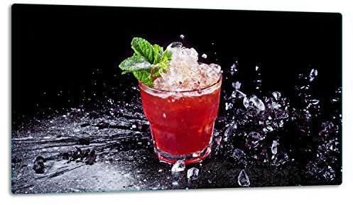 TMK ArtDeko – Schneidebrett Glas – Glasschneidebrett für die Küche 52x30 cm – Robust, Hygienisch & Rutschfest – Glas Schneidebrett – Zusätzliche Arbeitsfläche – Vielseitige Nutzung