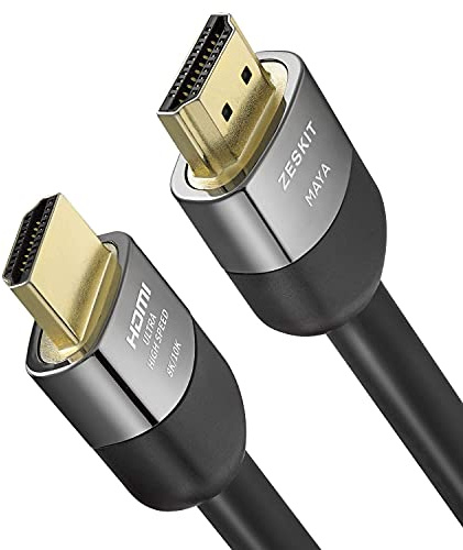 Zeskit Certified 2.1 8K HDMI Cable 48Gbps 4K120Hz Compatible with Soundbar eARC HDR10 VRR Dolby Vision Atmos HDCP 2.2 2.3 PS5 Xbox Series X Apple TV Roku (Ultra High Speed, Maya CL3 In Wall Long 13ft)