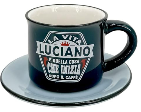 TAZZINA DA CAFFE' PERSONALIZZATA CON PIATTINO - LUCIANO