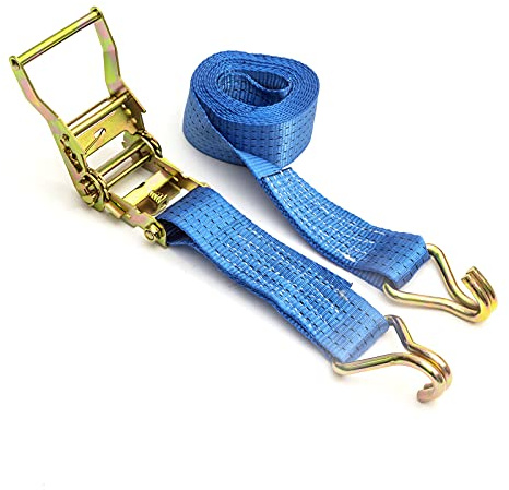 Heavy Duty Ratchet Straps 3m x 50mm Tie Down Secure Lashing Strapping Fastening Cargo 2000kg Cars