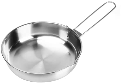 Fire-Maple Antarcti Poêle à Frire en Acier Inoxydable pour Camping et Pique-nique, Aluminium Soudé, Fond Diffusant Chaleur avec Poignée Pliable