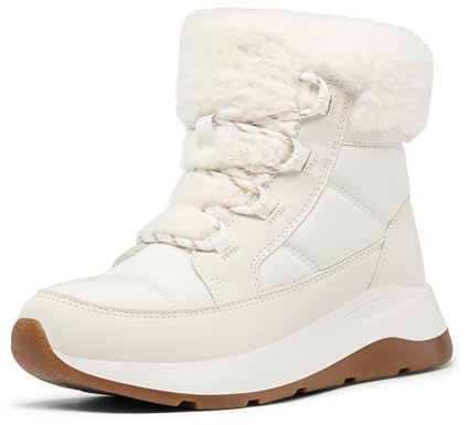 DREAM PAIRS Women's Winter Snow Boots, Faux Fur Waterproof Ankle Booties, Zaylee Ladies Comfortable Short Boots Outdoor,Size 8,Off-White,SDSB2208W