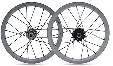 Fixed Gear 14 Zoll 12 Zähne 20 Speichenfelgen BMX Laufradsatz V Bremsräder Fixie Singlespeed Fahrrad vorne & hinten Set für Kinderfahrrad Faltrad Bi