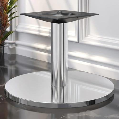 GGMMÖBEL Nizza | Lounge Tischgestell | Edelstahl | Fuß: Ø 45 cm | Säule: 7,6 x 36 cm