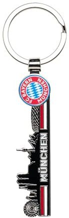 FC Bayern München Schlüsselanhänger Skyline Schwarz I Fußball