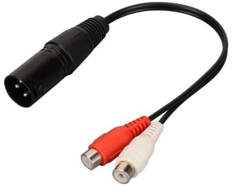 XLR Hane Till Dubbel Hona Y Splitterkabel 0 6 Fot 3-stifts Sladdadapter f?r Mixers Effektf?rst?rkare