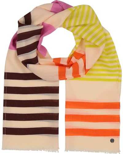 FRAAS Baumwollstola mit Colour-Blocking Streifen - 50 x 180 cm - Perfekt für Frühling und Sommer