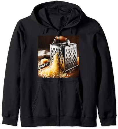 Fun Cheese Lover Cheese Grater Zip Hoodie