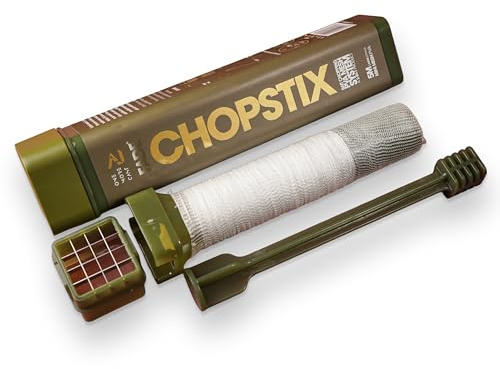 OMC Chopstix Fade PVA Mesh System - Bait Chopping Tool for Carp | Fast Melt PVA Mesh for Carp Fishing Bags and Sticks - Terminal Tackle with Refills Available
