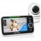 HelloBaby Video-Babyphone, 5 Zoll geteilter Bildschirm mit 30-Stunden-Akku, Pan-Tilt-Zoom Babyphone mit Kamera und Audio, Nachtsicht, ECO, 2-Wege-Audio, 8 Schlaflieder, 1000 Fuß Reichweite
