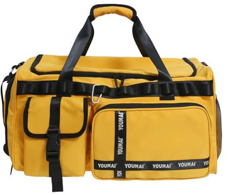 Sporttasche Reisetasche für Damen und Herren, Groß 65L Sporttaschen mit Schuhfach & Nassfach, Large Capacity Reise Tasche Gym Bag, Travel Schwimmtasche Übernachtung Tasche,1