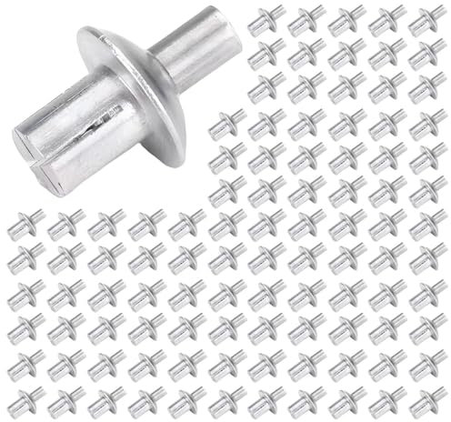 Rivetti Con Martello - Rivetto Per Estrazione Del Nucleo Da 100 Pezzi | Rivetto Pop A Testa Bombata A Bussare | Ribattino Per Estrazione Del Nucleo Dei Rivetti Pop | Chiodo Per Azionamento A Martello