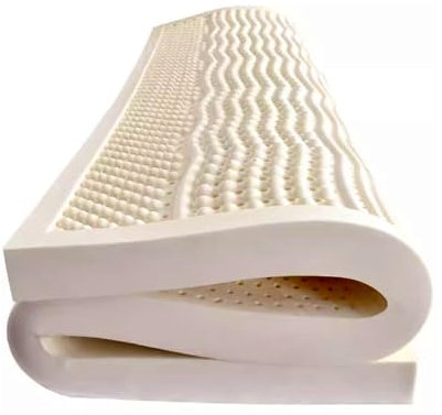 7-Zonen-grüne Bio-Latex-Matratze zur Linderung von Rückenschmerzen, langlebig, atmungsaktiv und weich, faltbare Boden-Isomatte mit Anti-Milben-Bezug, 120 x 200 cm, Massageart