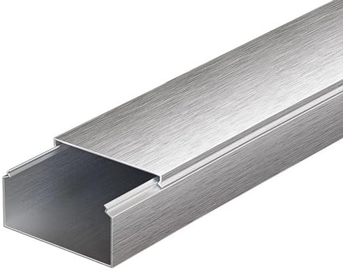 Serenitison Square Box Cable Trunking,Aluminum Alloy Trunking,Self Adhesive Cable Hider,Outdoor Cable Protector,1m Long*2,Anti Trampling,Pressure Resistant,For Offices,Retail,Gyms,Factories,Garages