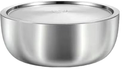 Yajuyi Ciotola Da Cucina in Acciaio Inox con Coperchio Bacinella per Mescolare Ingredienti Vassoio per Buffet Contenitore per Verdure Funzione Versatile E Du, 32 Cm