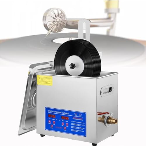 Spdazzleburst 6L Ultrasonic Vinyl Records Cleaning Machine, 8 Records Vinyl Sonics Cleaner, for Ring, Commercial Ultrasonic Cleaner, Eyeglass, Watches, Jewelry, Circuit Board