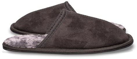 A2Z Mens Mule Slippers Faux Fur Fleece Lined Indoor Footwear Comfort UK