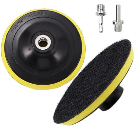 Secwell 2 Piezas Plato Lijadora 125mm Disco Pulir 5 Pulgadas Platos Lija con Rosca M14