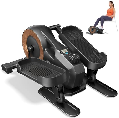 MERACH Under Desk Elliptical Machine for Home, Leg Exerciser Sitting Down with 12 Adjustable Speed, Quiet & Portable Seated Pedal Exerciser with 8 Resistance Levels, Work from Home Fitness