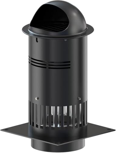 Coperchio Comignolo, Aspiratore per Camino Canna Fumaria Tonda Professionale da Tetto Aspirafumo Elettrico Tiracamino Tirafumo Comignolo, Base Circolare,N(Size:100mm/3.9in)