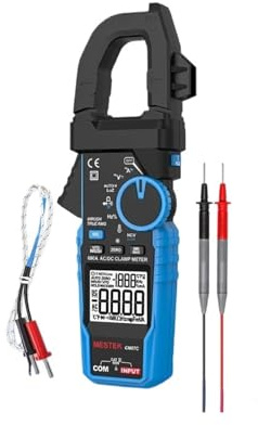 YVAAASIYC Pinza amperometrica Mestek CM87C Multimetro Digitale a Pinza AC/DC, multimetro Digitale da 600 A, Pinza amperometrica, Strumenti for elettricisti con sonda di Tipo K(CM87A)