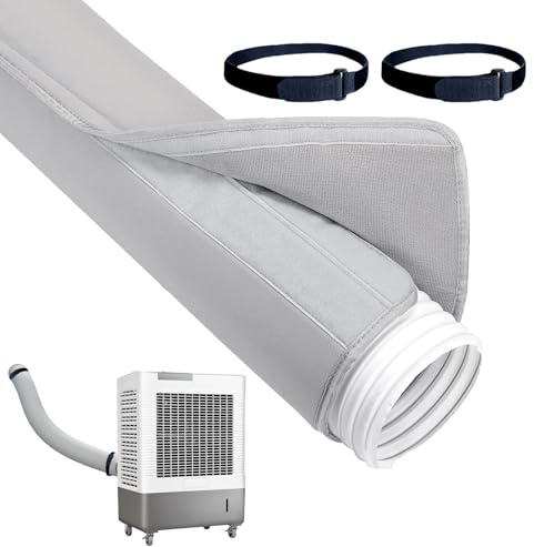 Dewireaey Aislamiento Portátil Para Mangueras de Aire Acondicionado - Funda Aislante para Manguera de Aire Acondicionado - Funda Aislada de 3 Capas Impermeable Ajustable para Tubos Protección y