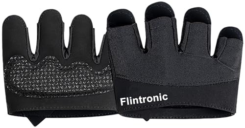 flintronic Guanti Palestra, Antiscivolo Guanti per Sollevamento Pesi, Guanto da Fitness Traspiranti, Guanto da Palestra per per Pull-ups, Bodybuilding, Manubri, Sollevamento Pesi