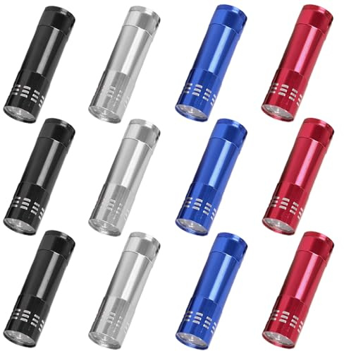 GBKDQQ 12 LED mini ficklampor för barn med 9 lysdioder liten ficklampa för camping utomhus nödsituation och barns födelsedagspresenter