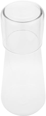 WATIIFUFU Jarra de Agua Fría de Vidrio Transparente 750ml con Taza Juego para Hogar y Cocina, Hervidor de Agua Fría Seguro para Jugo y Bebidas, Contenedor Resistente para Uso Diario