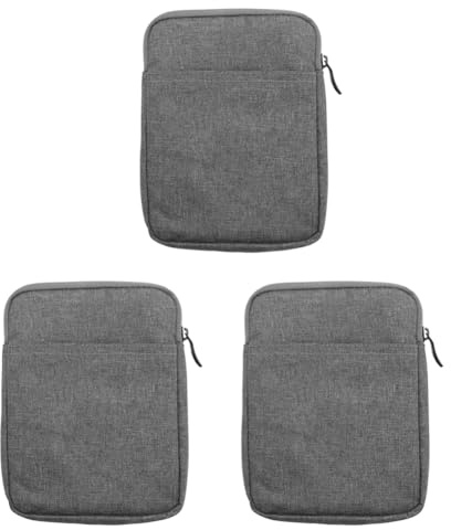 Uikdjgu 3X Borsa per E-Tablet da 6 Pollici con Antiurto per Tablet Ebook per Paperwhite 4/3/2/1 Voyage Kpw3 958/558/499 per 8 Tasche per Libri Grigio Scuro