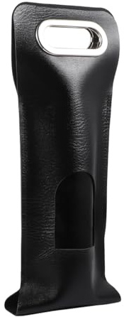 FOMIYES PU Leder Weinhandtasche mit Sichtfenster 1 Stück Flaschenträger für Rotwein als Geschenkverpackung bei Besonderen Anlässen und Feiern