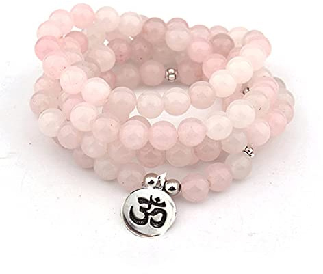 108 naturligt pulverkristall yoga modehalsband Strand 6