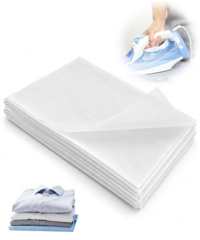 JININOSEU 3 Stück Bügelvlies zum Verstärken 200 X 100 cm, Weiße Einlagestoff zum Aufbügeln für Nähen, Quilten, Basteln, Schneidern (30g/m²)