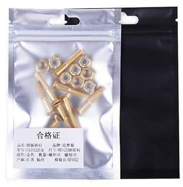 Set di 16 viti e dadi di ricambio M5, in acciaio al carbonio medio, antiruggine, per longboard, colore nero
