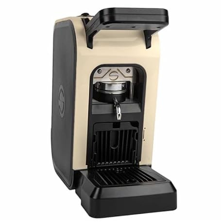 Fraos Spinel Ciao, Espressomaschine, ESE-Pads, 44 mm, Made in Italy, patentiertes Antikalk-System, verzinkter Stahlrahmen, herausnehmbarer Behälter, kompatibel mit 44 mm Papier-Pads (Elfenbein)