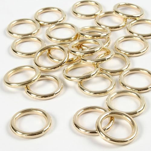Ring aus Gipskarton, Außenmaß 15 mm, Innenmaß 11 mm, Gold, 25 Stück, Stärke 2 mm