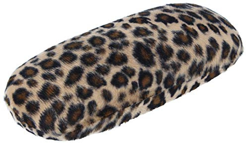 Modernes Brillenetui LEO mit weichem Fellimitat im Leoparden-Muster